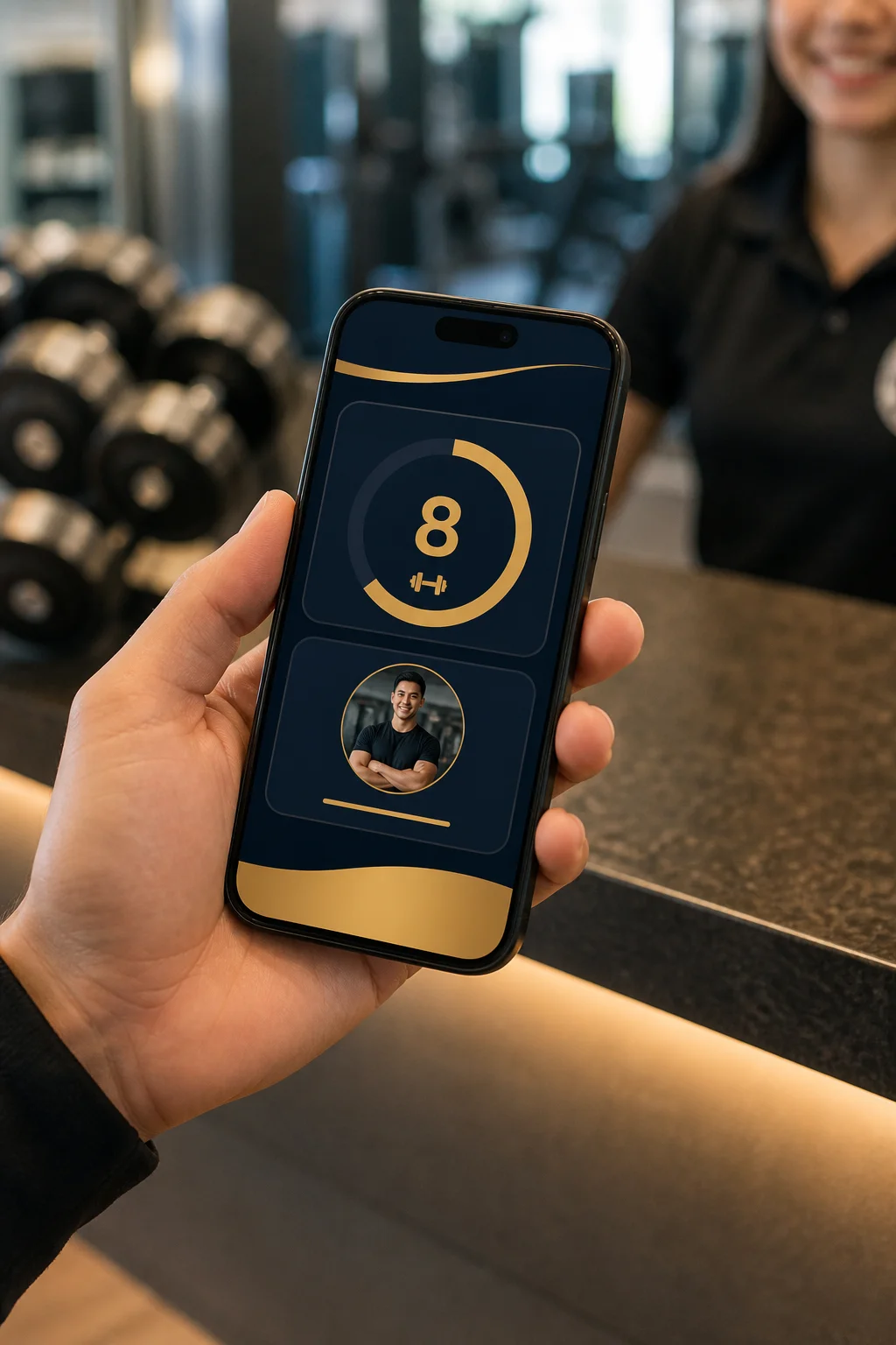 Hội viên xem gói tập gym trên ứng dụng