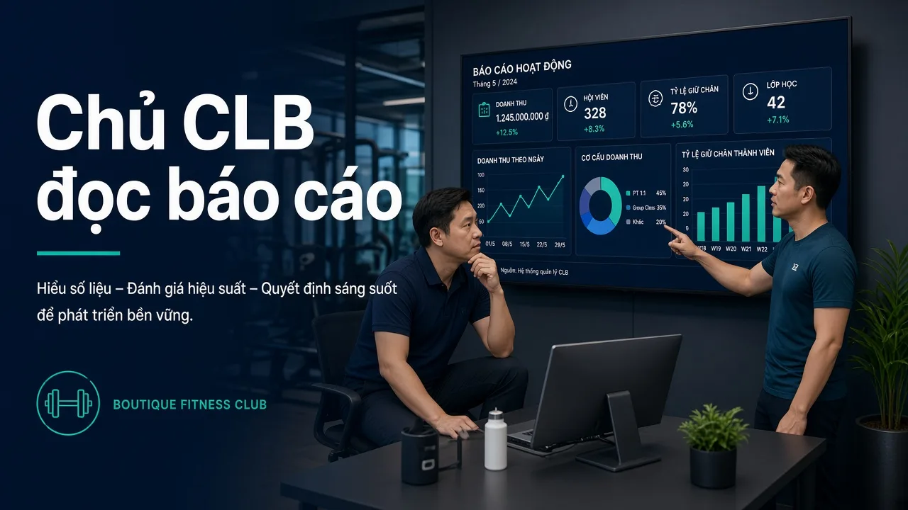 Đào tạo chủ CLB (không chỉ lễ tân) dùng báo cáo