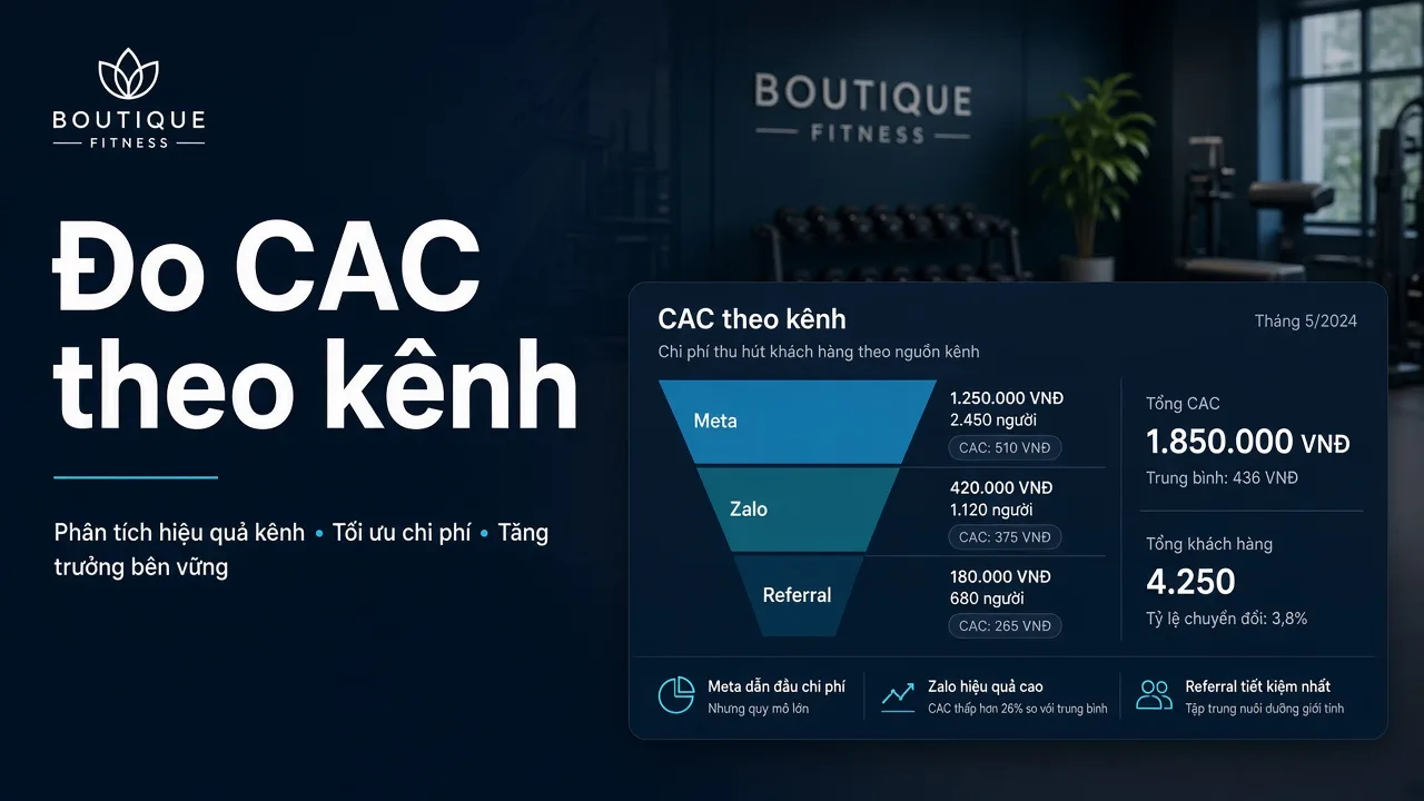 Đo CAC hội viên mới theo kênh (không ảo tưởng)