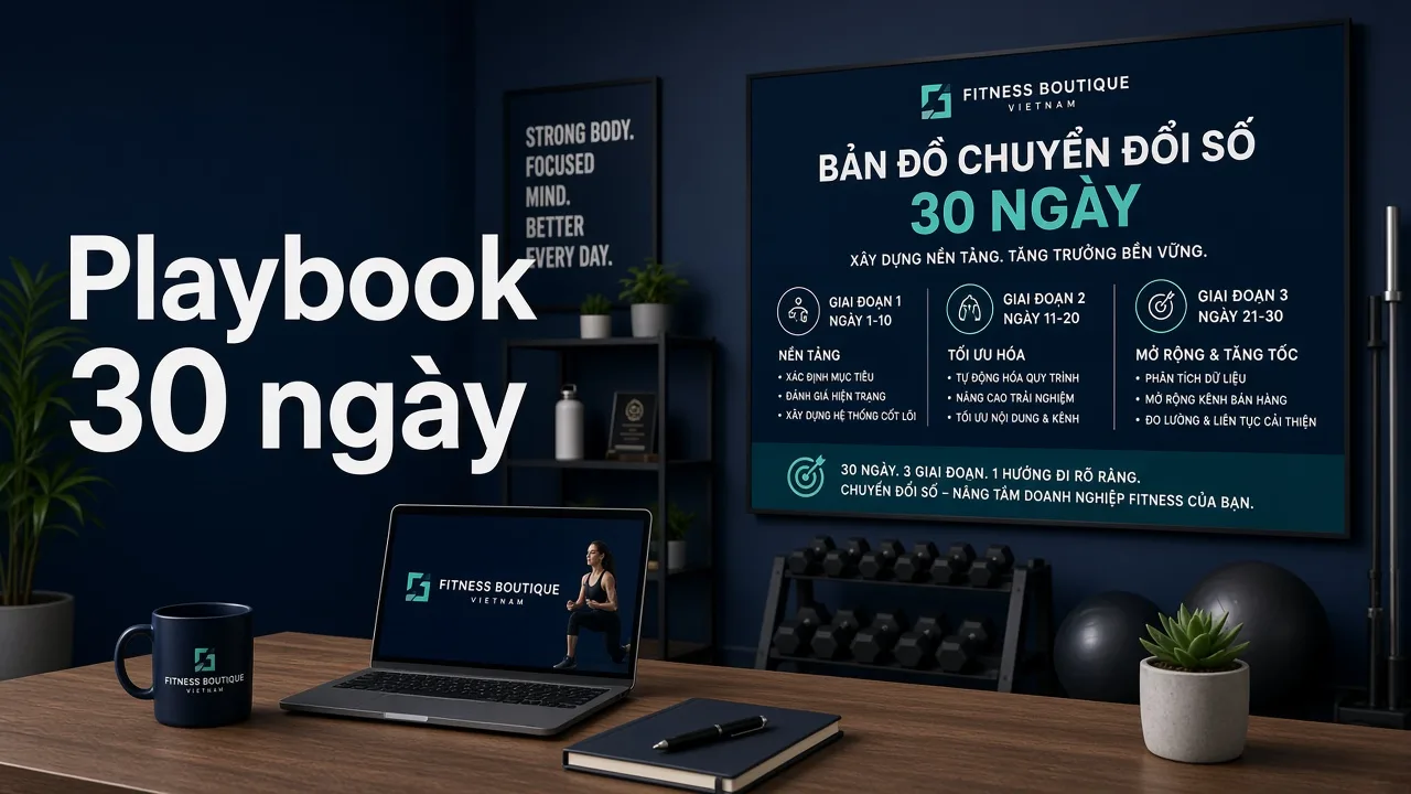 Playbook chuyển đổi số phòng tập 30 ngày