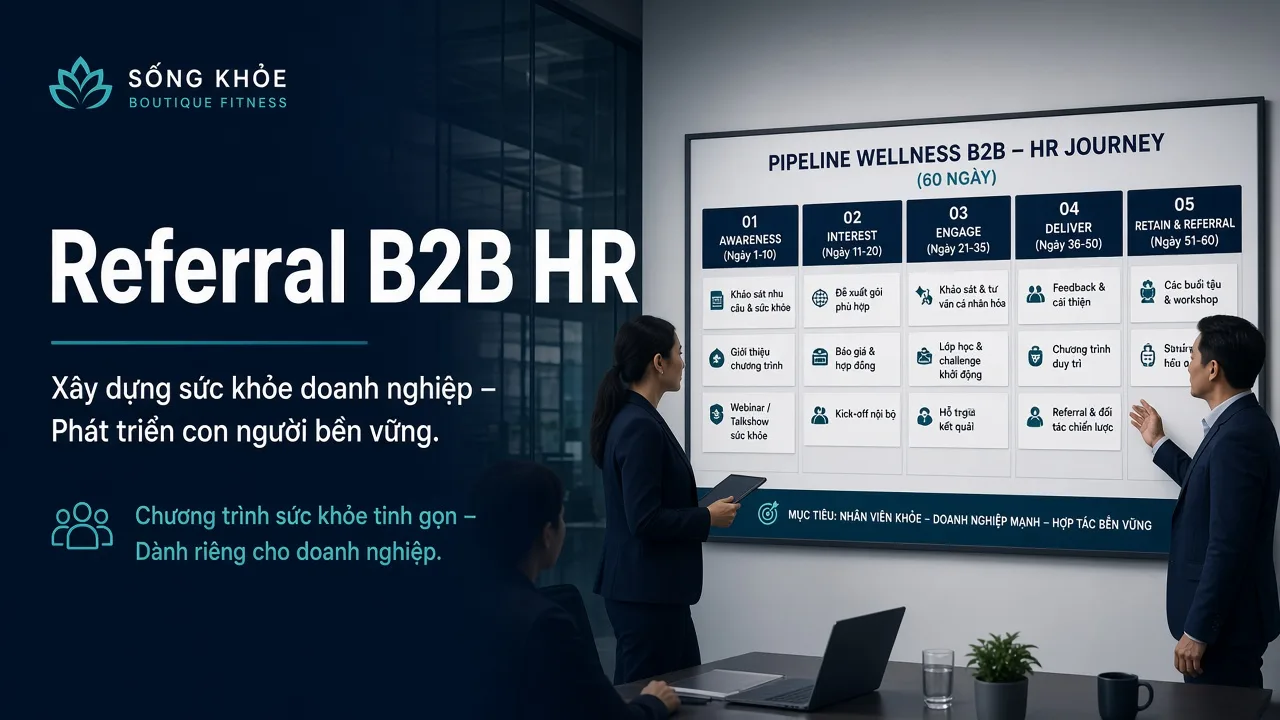 Referral B2B (HR doanh nghiệp): pipeline 60 ngày
