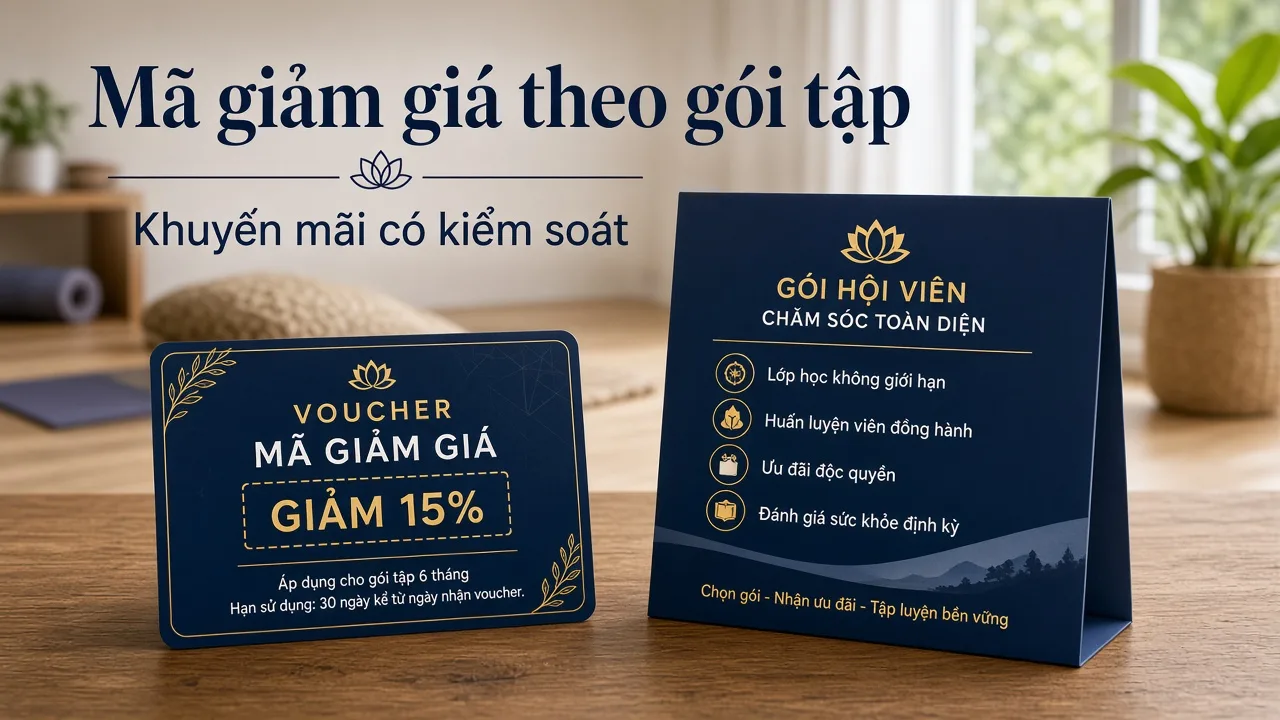 Mã giảm giá theo gói trên Studio: cấu hình & SOP quầy