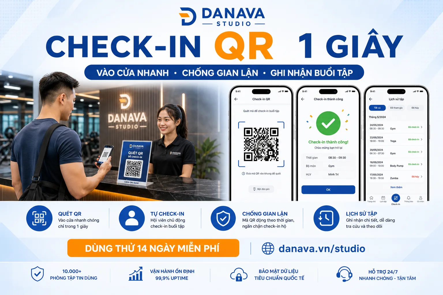 Poster check-in — truyền thông nội bộ giúp team hiểu vì sao bỏ sổ
