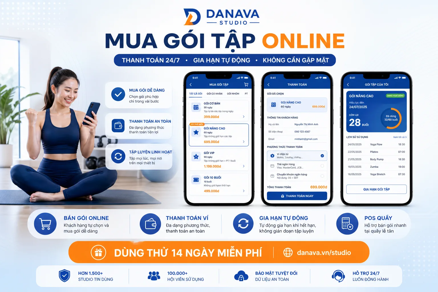 Danh mục gói trên POS — tên, giá và hạn phải khớp poster và app