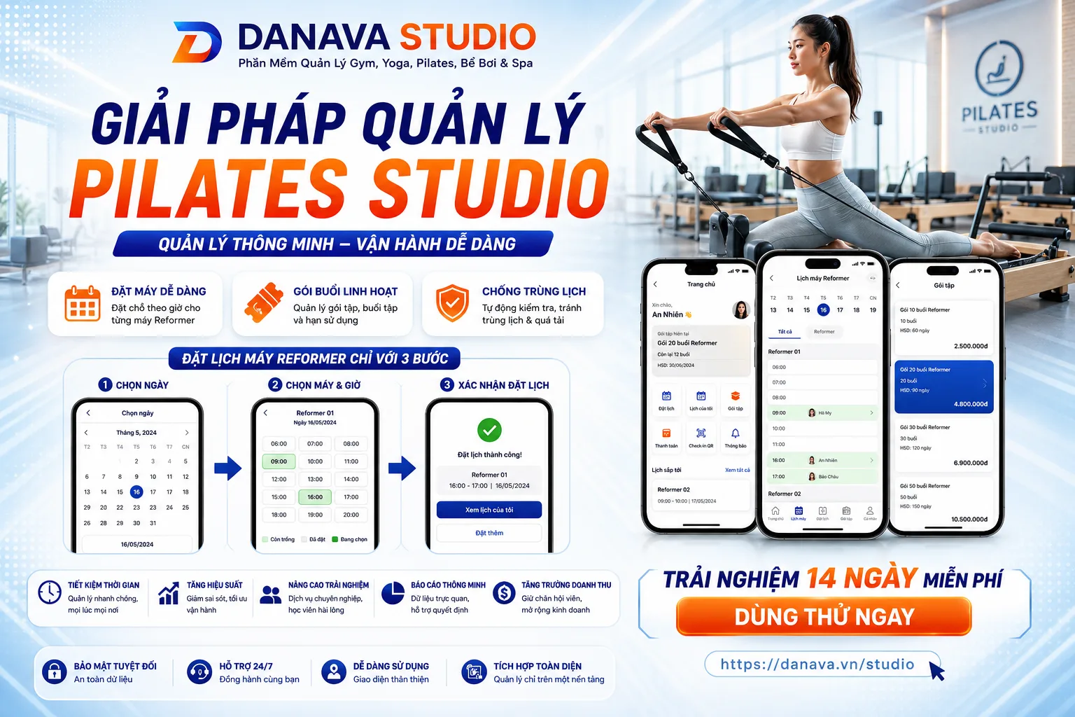Minh hoạ không gian pilates boutique