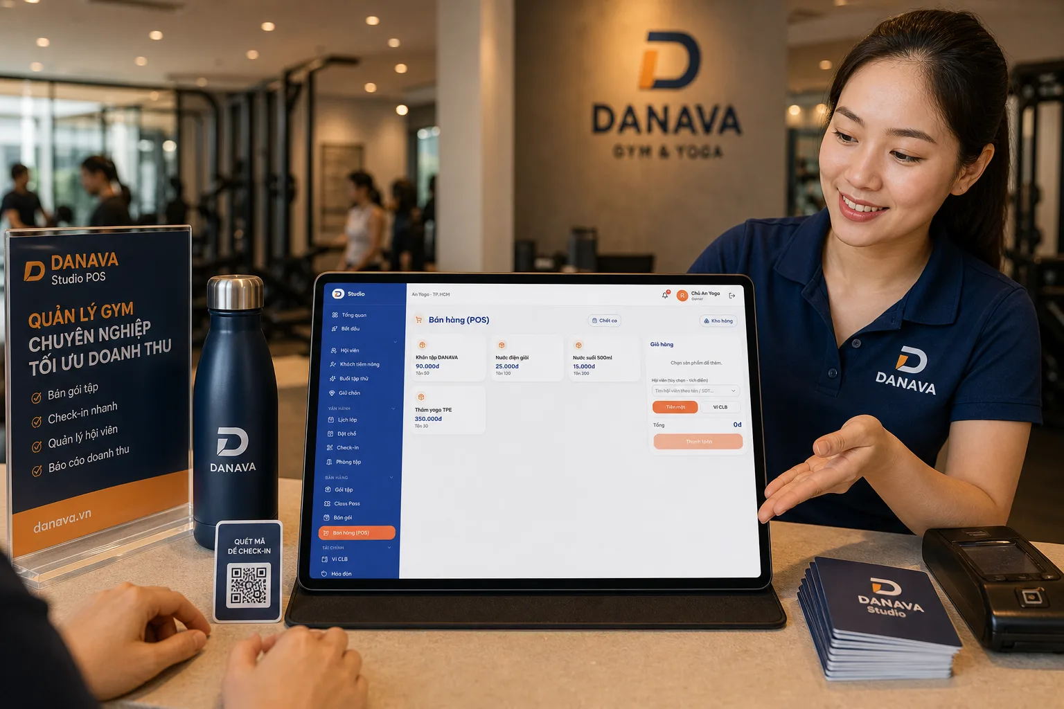 POS bán gói tập tích hợp trên DANAVA Studio