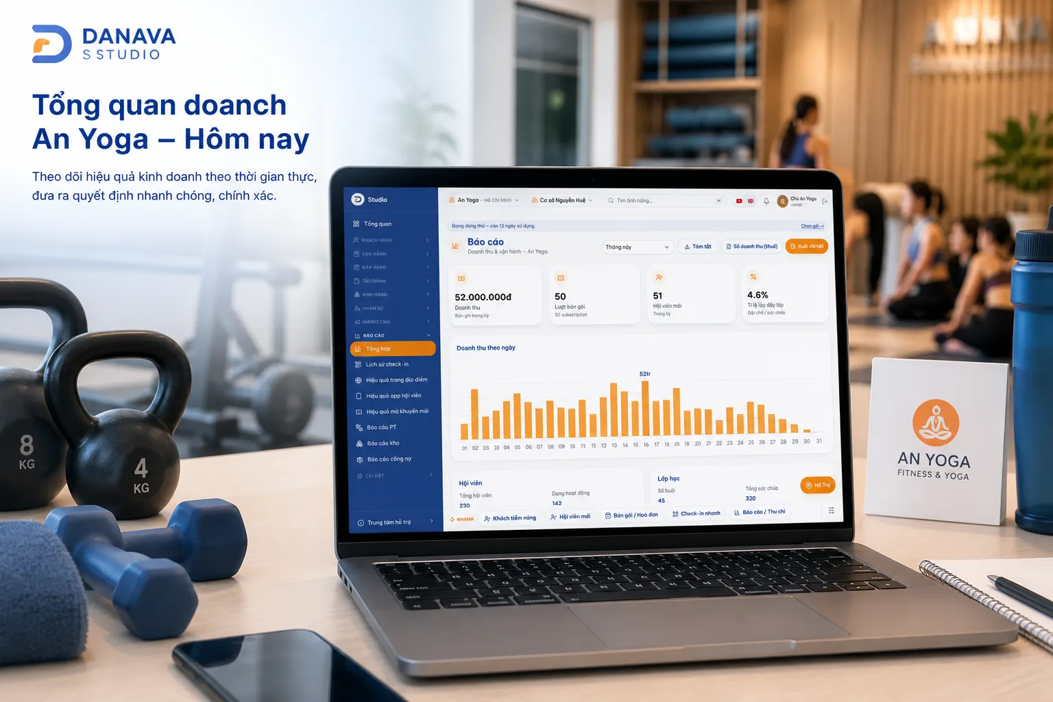 Góc báo cáo — dùng để lấy baseline trước/sau, không để gắn ROI marketing